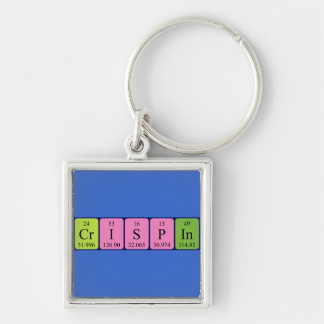 Crispin periodic table name keyring (Front)