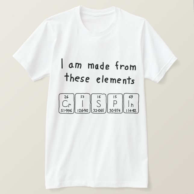 Crispin periodic table name shirt (Design Front)