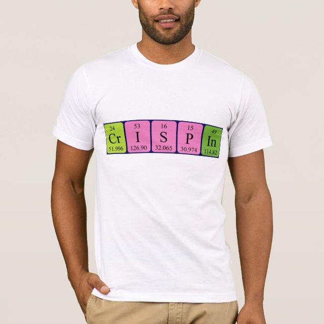 Crispin periodic table name shirt (Front)