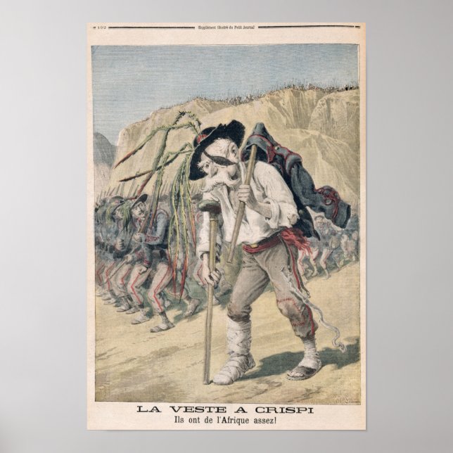 Crispi's Defeat caricature Poster (Front)