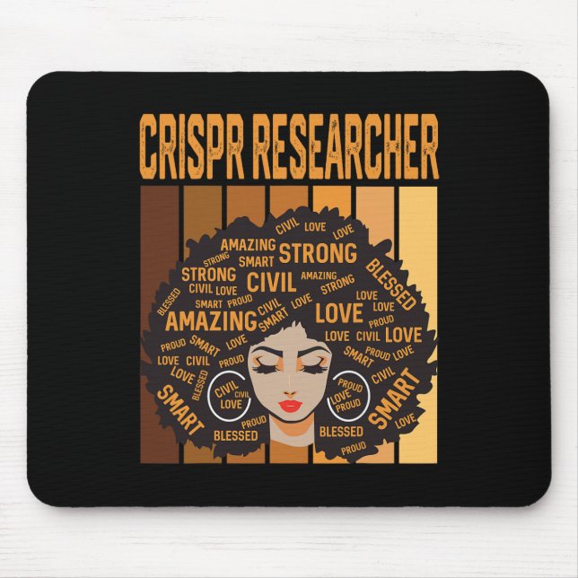 Crispr Researcher Powerful Black History Month Bla Mouse Pad (Front)