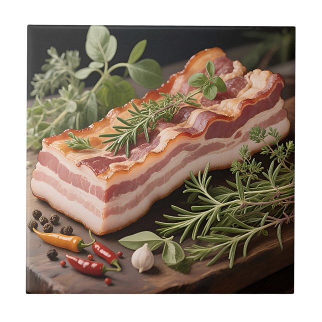 Crispy Bacon Block Herbs Tile (Front)