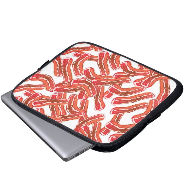 Crispy Bacon Pattern Laptop Sleeve (Front Bottom)