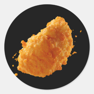 Crispy Chicken Nugget Funny Food Nuggets Tenders L Classic Round Sticker
