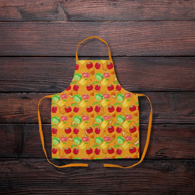 Crispy, crunchy salad orange apron (Creator Uploaded)