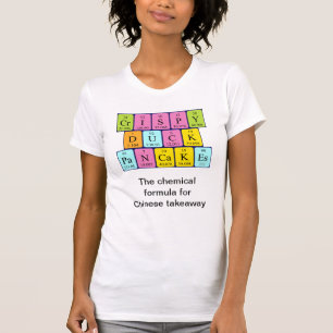 Crispy Duck Pancakes periodic table word shirt 8