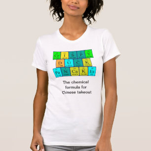 Crispy Duck Pancakes periodic table word shirt 9