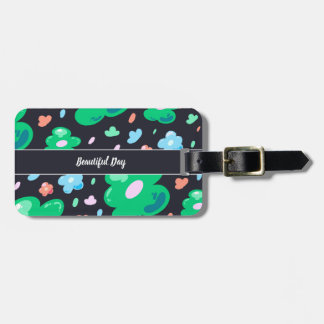 Crispy Mint Green Black Jelly Flower Luggage Tag