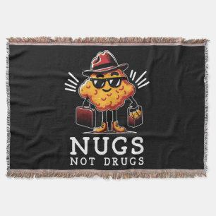 Crispy Nugs Not Drugs Throw Blanket