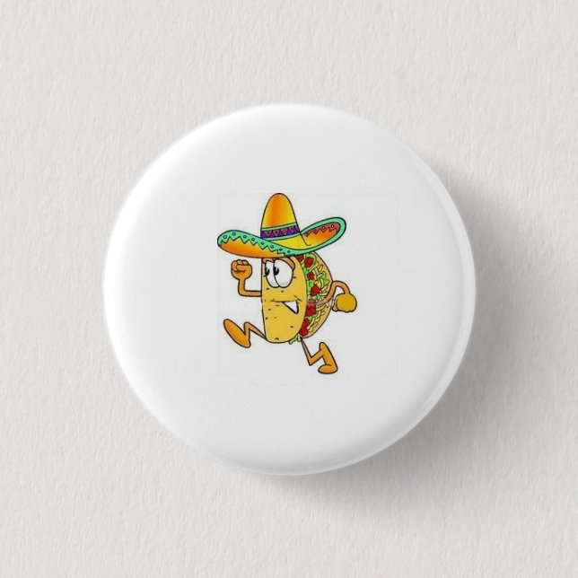 crispy taco 3 cm round badge (Front)
