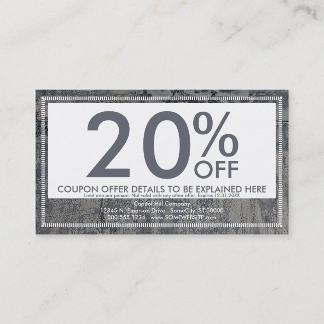 crispy texture coupon card (Front)