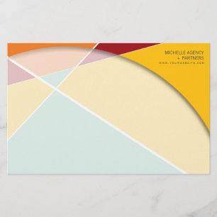 Criss Cross Geometric Pattern Stylish Mod Art Stationery