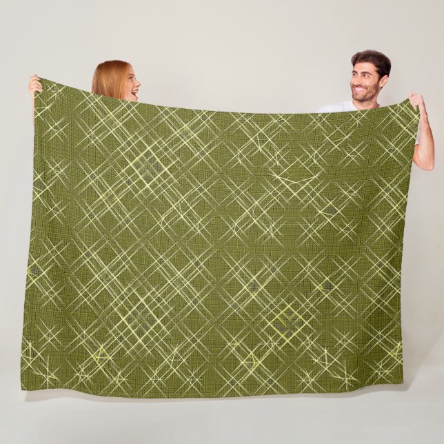 Crisscross Elegance Fleece Blanket (In Situ)