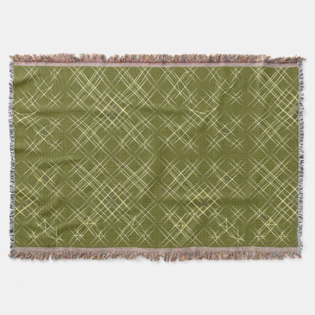 Crisscross Elegance Throw Blanket (Front)