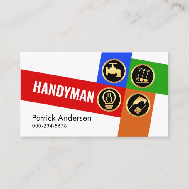 Crisscross Handyman Tool Layer Business Card (Front)