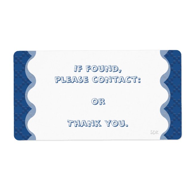 CrissCross U Pick Colour/Lost Found Personal Item (Front)