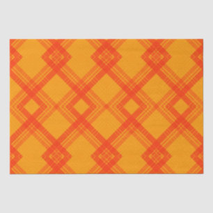 Crisscrossed Happy Red & Yellow/Orange Checks Show Tissue Paper