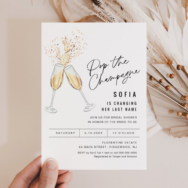 CRISTAL Champagne Bridal Shower Invitation (Creator Uploaded)