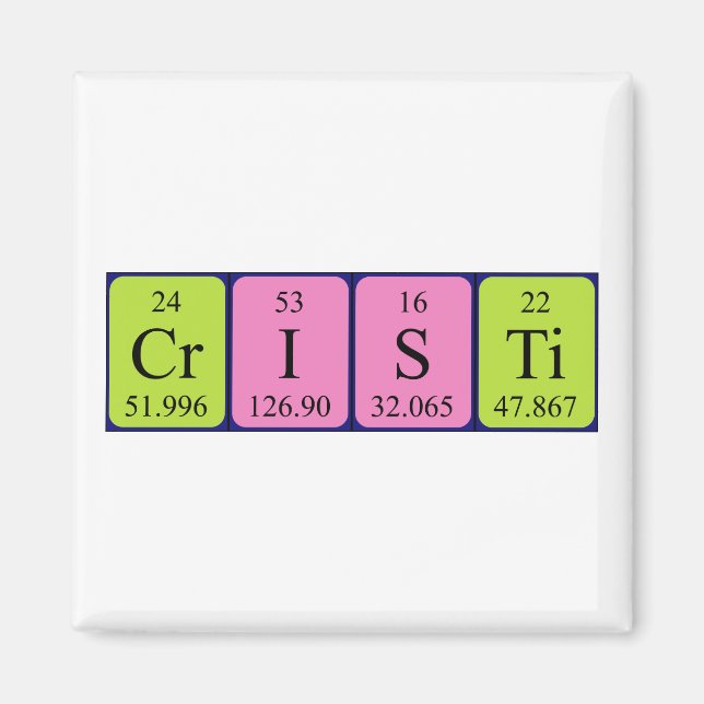 Cristi periodic table name magnet (Front)
