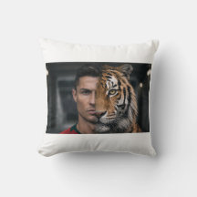 Cristiano Ronaldo CR7 and Tiger Artistic Throw Pil