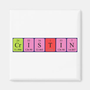 Cristin periodic table name magnet