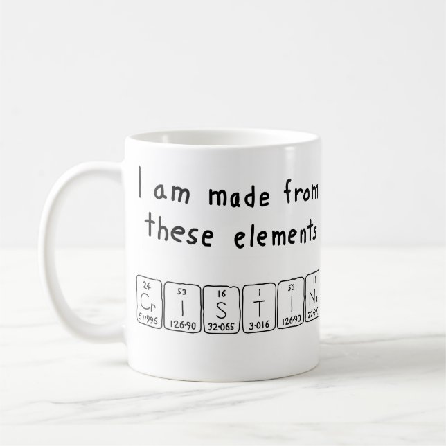 Cristina periodic table name mug (Left)