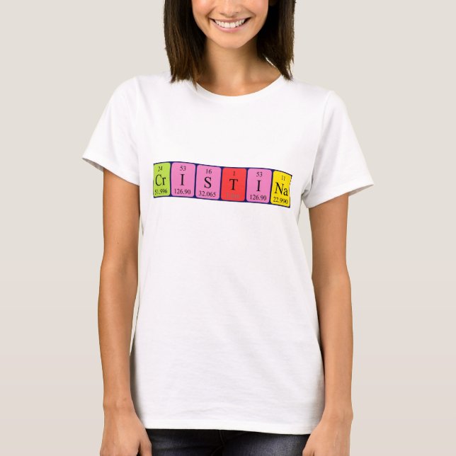Cristina periodic table name shirt (Front)