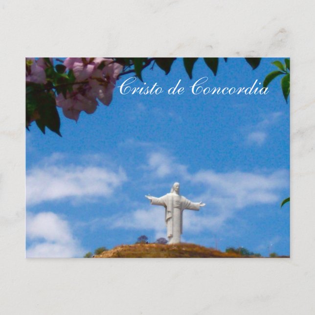 Cristo de Concordia Statue of Jesus Postcard (Front)
