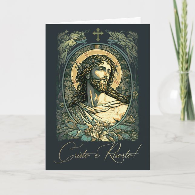 Cristo e' Risorto . Easter Cards in Italian (Front)