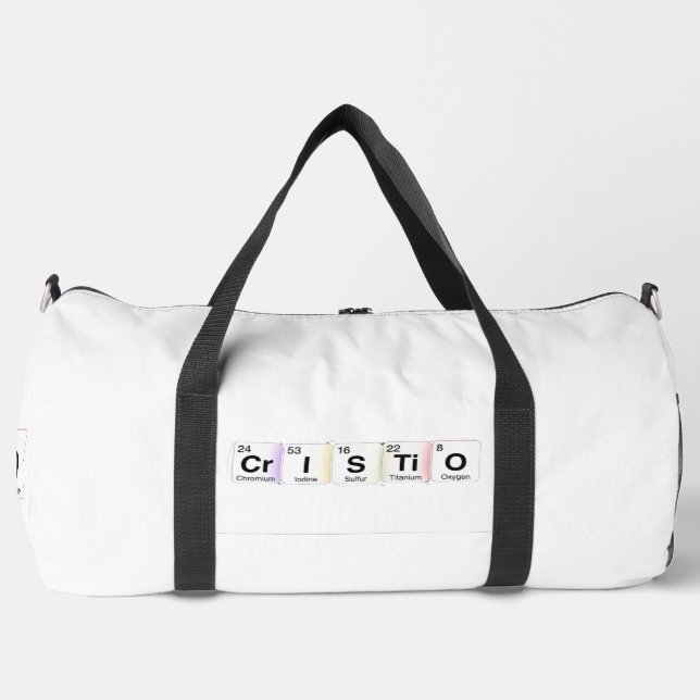 Cristo Elementos Químicos Duffle Bag (Front)