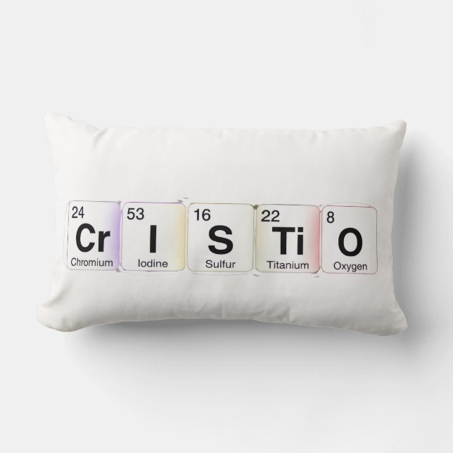 Cristo Elementos Químicos Lumbar Cushion (Front)