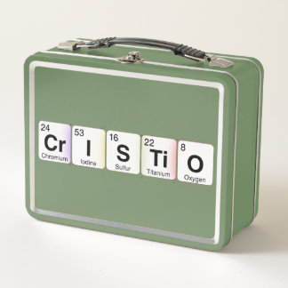 Cristo Elementos Químicos Metal Lunch Box