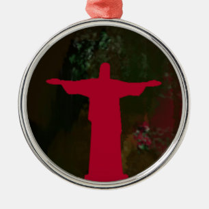 Cristo Redentor ~ rio de janeiro . brasil Metal Tree Decoration