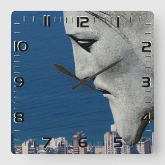 "CRISTO REDENTOR" SQUARE WALL CLOCK