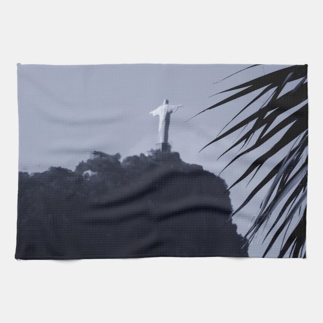 Cristo Redentor Tea Towel (Horizontal)
