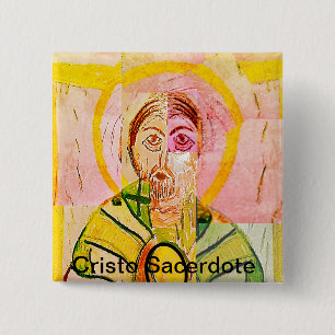 Cristo Sacerdote 15 Cm Square Badge