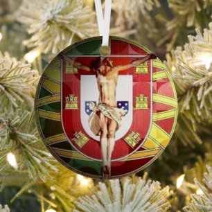 Cristo salvador ceramic ornament