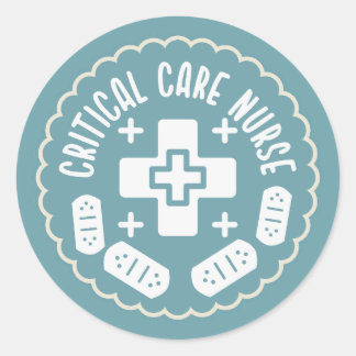 Critical Care Nurse Classic Round Sticker