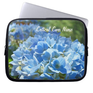 Critical Care Nurse laptop sleeves Hydrangeas