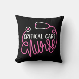 Critical Care Nurse Logo RN Critical Care Nursing Cushion
