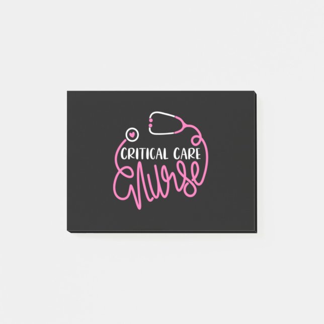 Critical Care Nurse Logo RN Critical Care Nursing Post-it Notes (Front)