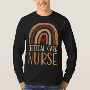 Critical Care Nurse Nursing School Trendy Bohemian T-Shirt