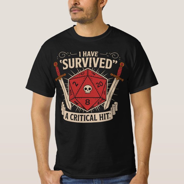 Critical hit D20 - Dungeons and dragons T-Shirt (Front)