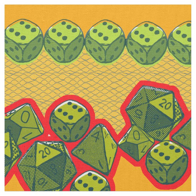 Critical Hit Dice Fabric (Close Up)