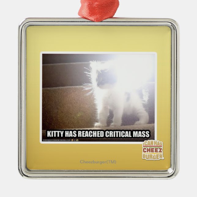 Critical Mass Kitty Metal Tree Decoration (Front)