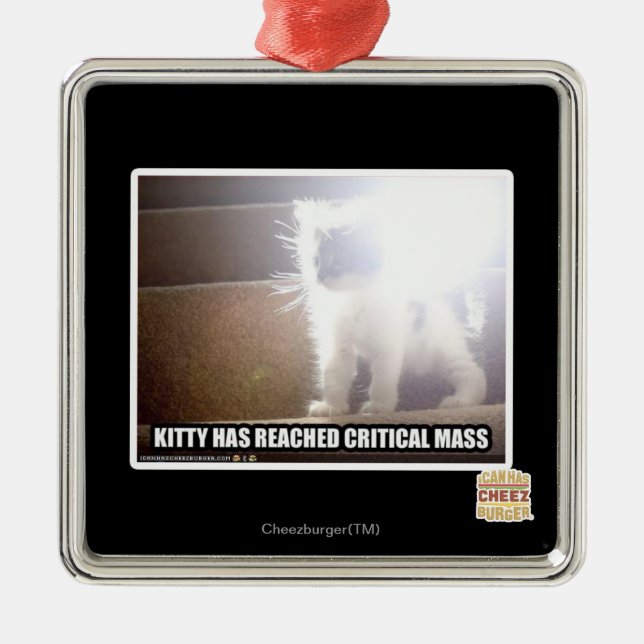Critical Mass Kitty Metal Tree Decoration (Front)