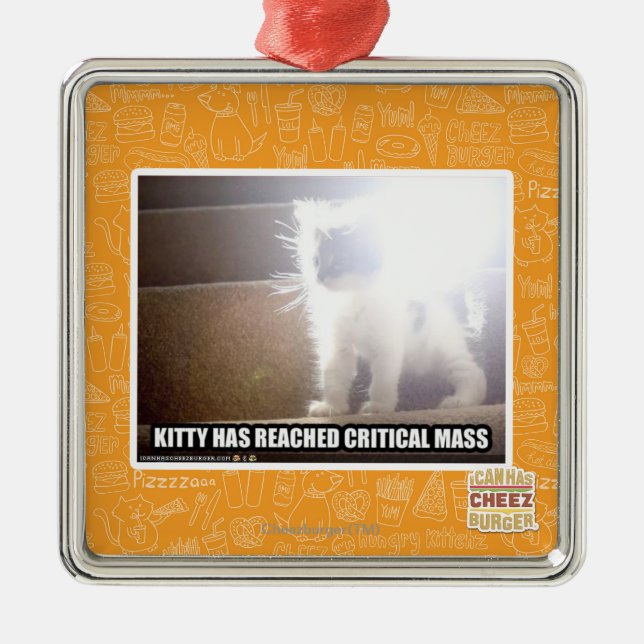 Critical Mass Kitty Metal Tree Decoration (Front)