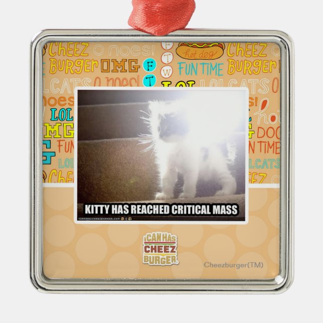 Critical Mass Kitty Metal Tree Decoration (Front)
