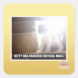 Critical Mass Kitty Square Sticker