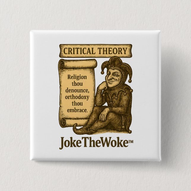 Critical Theory 15 Cm Square Badge (Front)